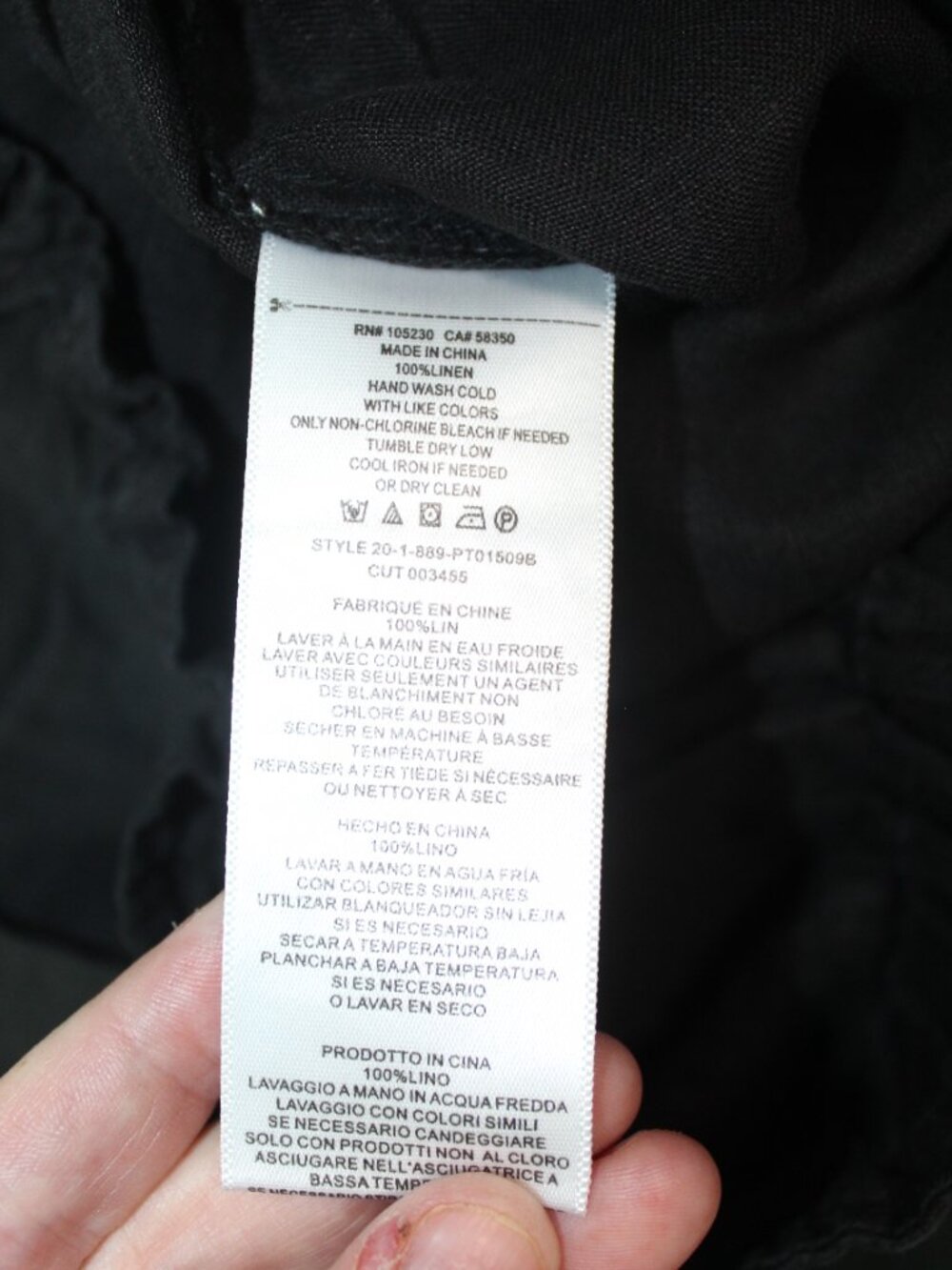Joie Size S 100% Linen Black Elastic Waist Elastic Ankle Pants - Picture 5 of 7
